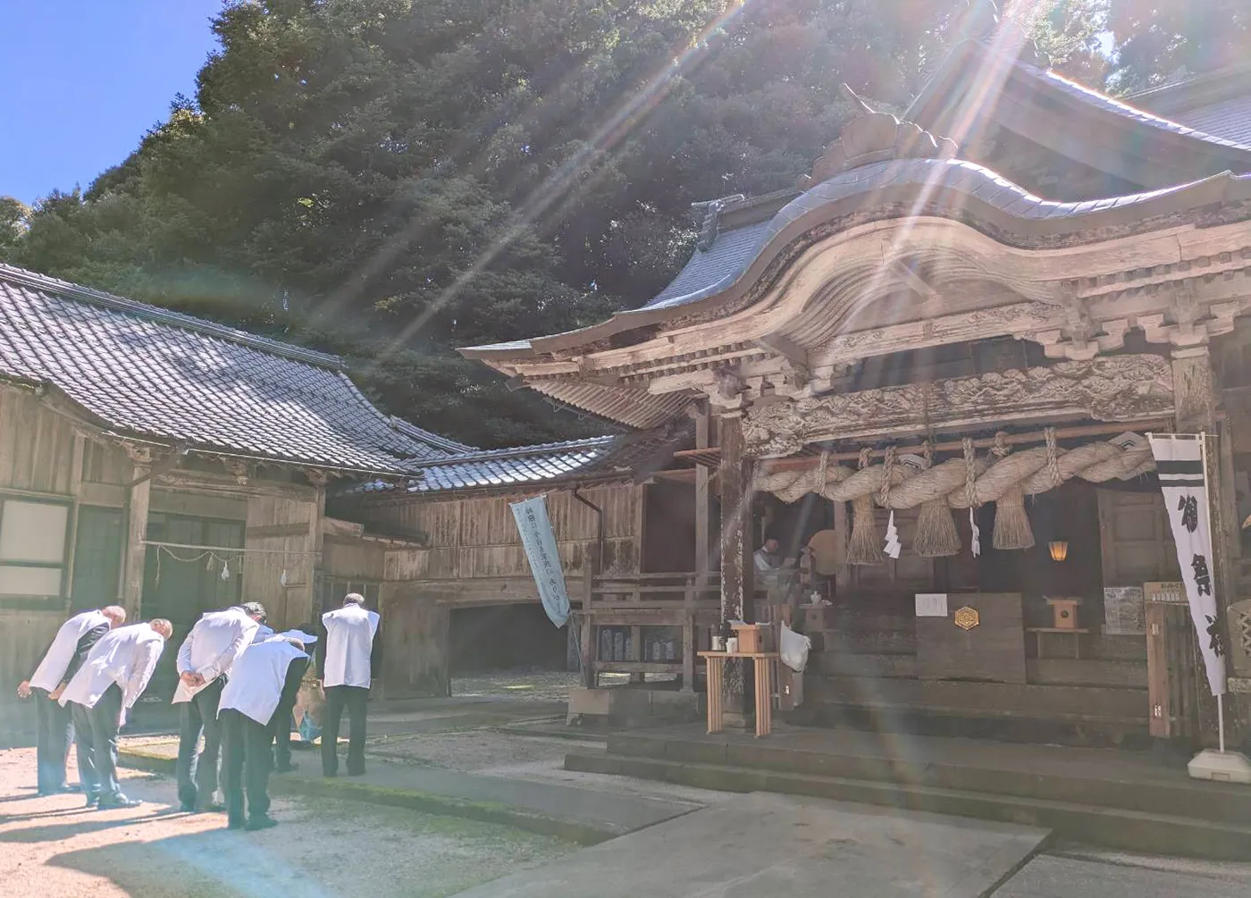 出雲金刀比羅宮 例大祭の拝殿近景